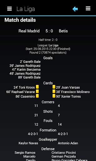 Football center - live scores screenshot 6