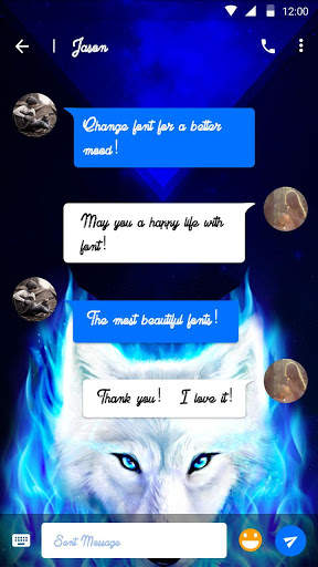 Blue Wolf Font for FlipFont , Cool Fonts Text Free screenshot 2