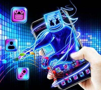 Neon DJ Music Launcher Theme screenshot 3