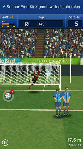 Finger soccer : coup franc screenshot 1