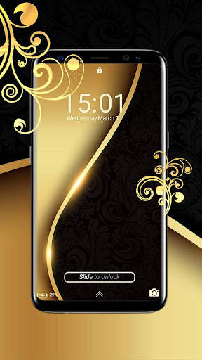 Gold Black Launcher Theme screenshot 4