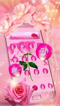 3D Animated Pink Rose Launcher Theme screenshot 5