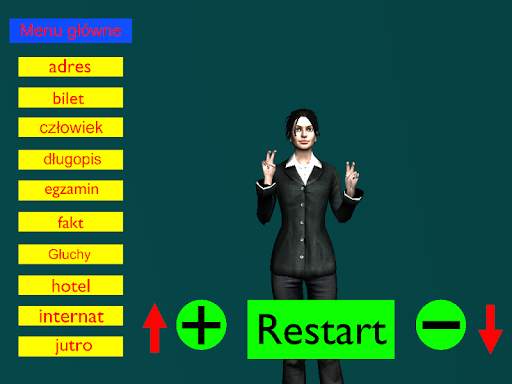 Awatar/tłumaczka słownik języka migowego screenshot 3