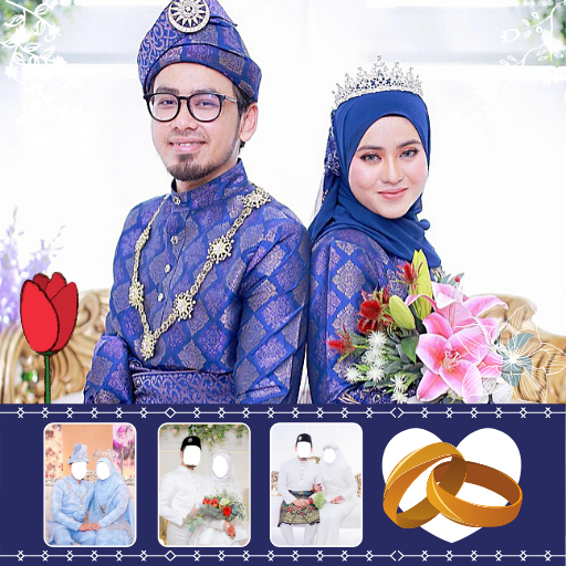 Hijab Couple Wedding Photo Maker icon