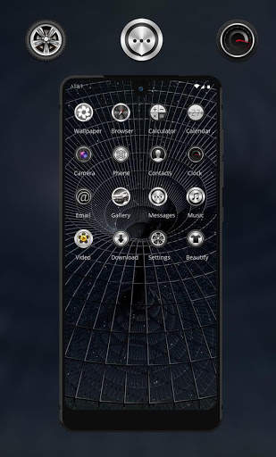 Black liquid metal channel Galaxy M20 Tech theme screenshot 3
