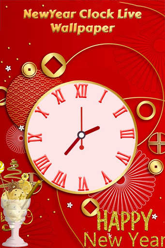 new year clock live wallpaper, new year wishes screenshot 4