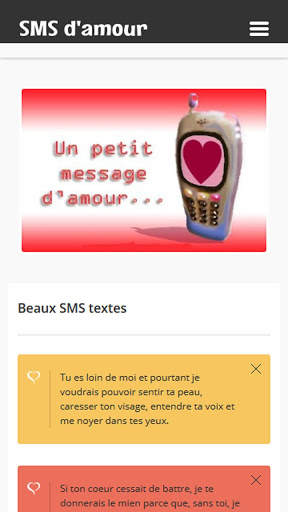 SMS d'amour screenshot 3