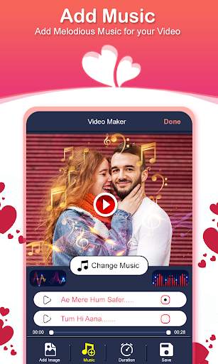 Heart Video maker with music :Love Photo Animation screenshot 4