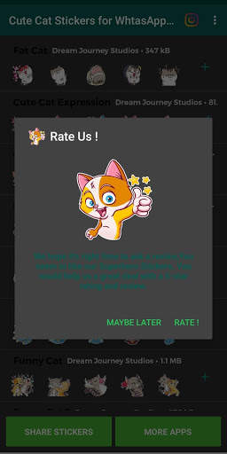 Cute & Funny Cat Sticker For WhatsApp - WAStickers screenshot 8