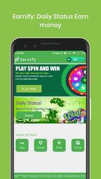 Earnify: Daily Status Earn money स्क्रीनशॉट 1