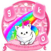 Kawai unicorn cat Keyboard Theme 10001003