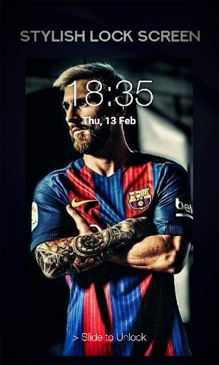 Messi Lock Screen Barcelona 2 تصوير الشاشة