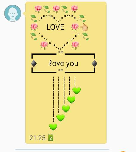 ASCII HEARTS:Send ASCII Hearts styles for free screenshot 4