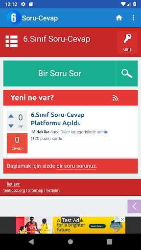 6.Sınıf Testleri Tüm Dersler 8 تصوير الشاشة