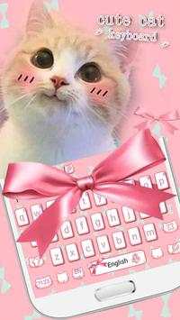 Pink Cute Cat Keyboard screenshot 1