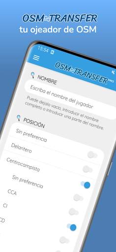 OSM Transfer: Lista ojeador screenshot 1