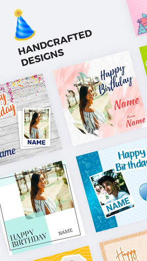 Birthday Greeting Photo Frame - WishJoy screenshot 1