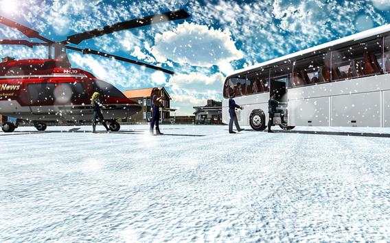 Snow Bus Driving Simulator 3D screenshot 2