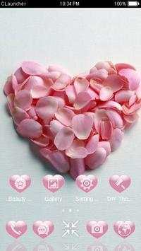 Pink Petals Heart Love Theme screenshot 4