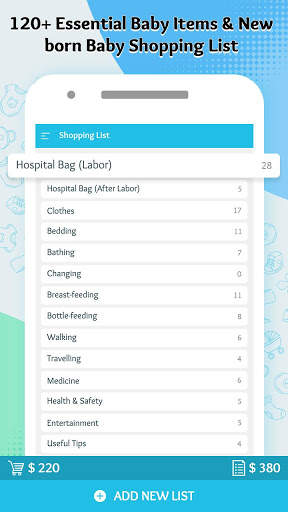 Newborn Baby Shopping Checklist screenshot 2