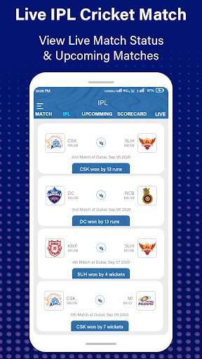 Live Cricket Score - Live Score For IPL 2021 screenshot 1