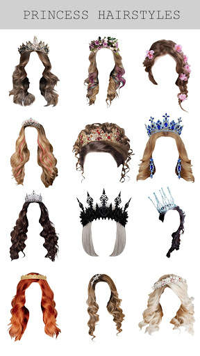 Princess Hairstyle Photo Editor 3 تصوير الشاشة
