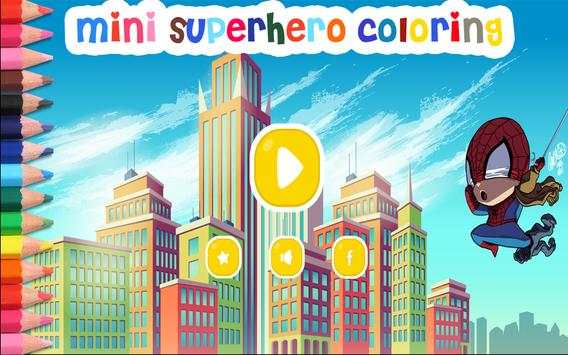 Mini superhero coloring game स्क्रीनशॉट 1