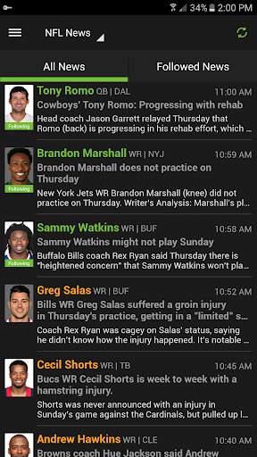 Fantasy Football & NFL News screenshot 1