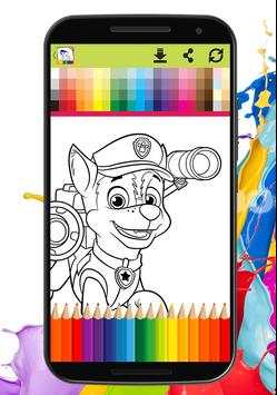 Paw Coloring Book Patrol go screenshot 4