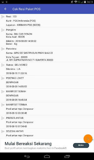 Cek Resi Paket POS screenshot 7