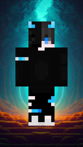 Black Skin for Minecraft screenshot 4