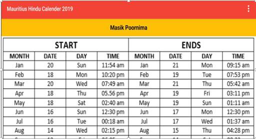 Mauritius Hindu Calendar 2019 screenshot 5