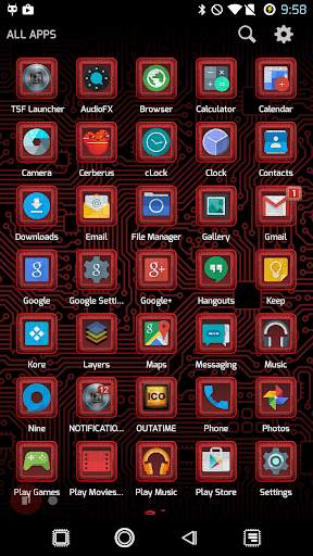 PCB Red ⁞ TSF Shell 3 Theme screenshot 4