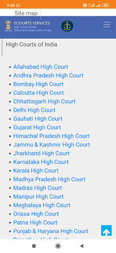 Court case status in India screenshot 3