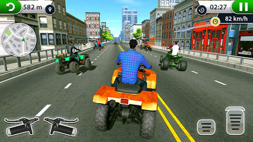 ATV City Traffic Racing Games 2019 screenshot 6