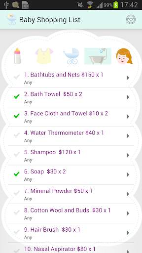 Baby Shopping List screenshot 2