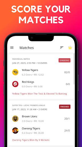 CricScorer-Cricket Scoring App screenshot 1
