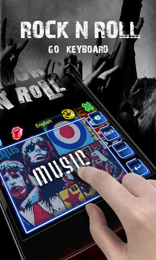 Rock N Roll GO Keyboard Theme screenshot 6