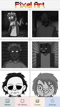 Horror Coloring by Numbers with Granny and Friends screenshot 2