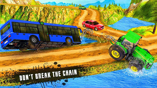 Chained Tractor Towing Bus 3D Simulation Game 2020 3 تصوير الشاشة