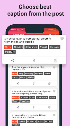 Captions to COPY & PASTE for Facebook Photo Post screenshot 2
