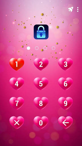 Shiny Heart - App Lock Master Theme screenshot 1