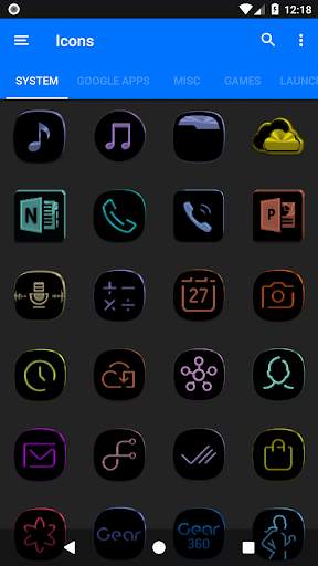 Black and Colors Icon Pack screenshot 6