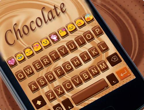 Chocolate Love Emoji Keyboard screenshot 5