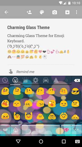 Charming Glass Emoji Keyboard screenshot 2