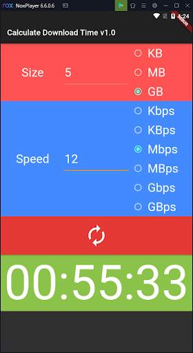 Calculate Download Time screenshot 2