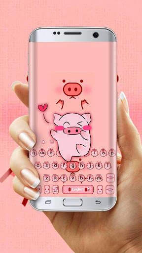 Cute pink pig keyboard screenshot 3
