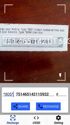 Recharge Master - Scan card & Top Up using Camera screenshot 3