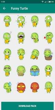 Cute Turtle WASticker App Emoji Emoticon Whatsapp screenshot 6