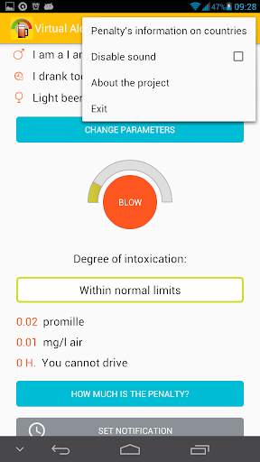 Virtual AlcoTest screenshot 3